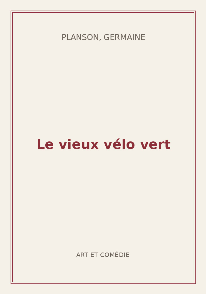Couverture de « Le vieux vélo vert »