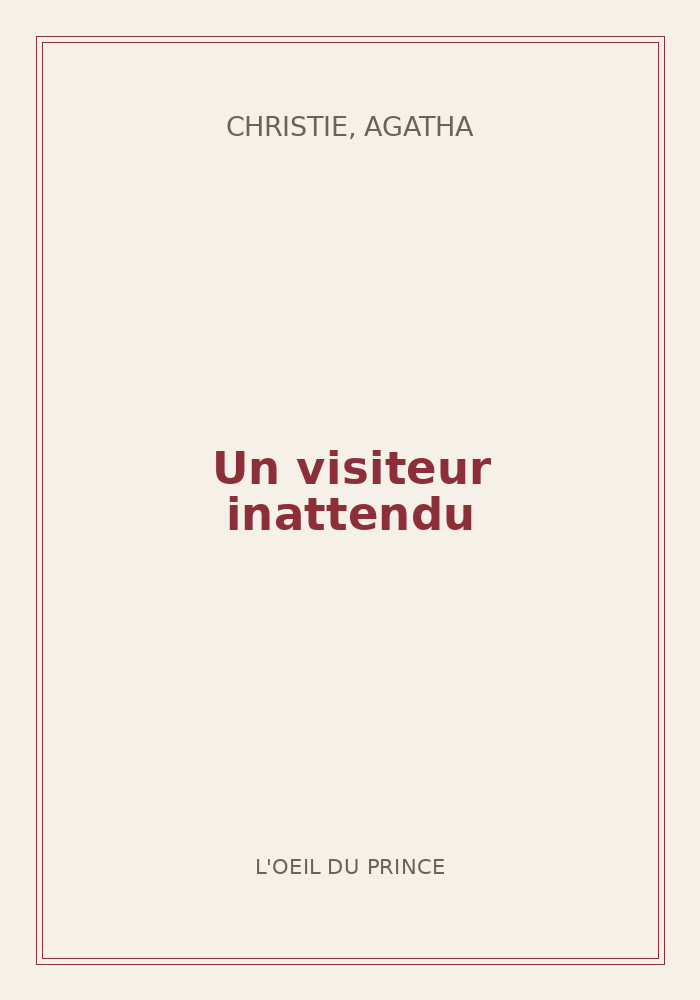 Couverture de « Un visiteur inattendu »